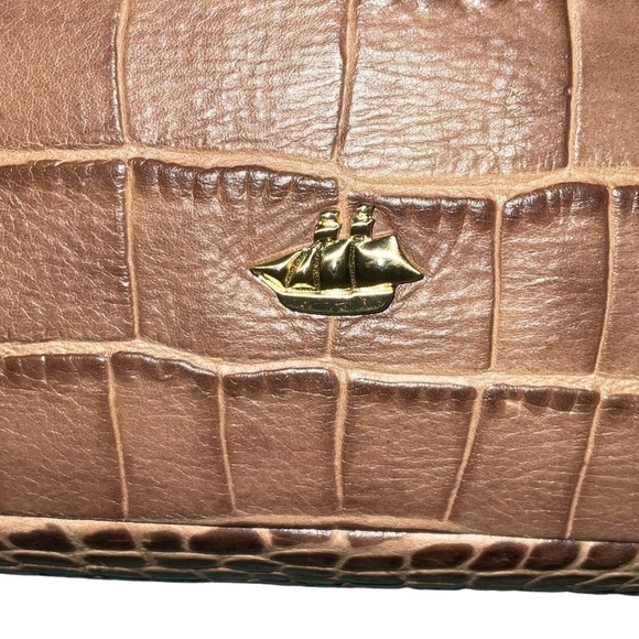 Brahmin Delaney Taupe Savannah Leather Shoulder Bag Crossbody Tote NWOT - Picture 12 of 14